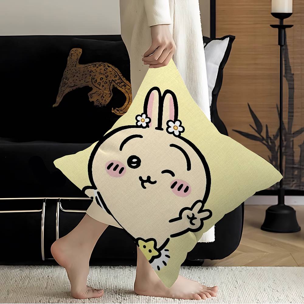 Fashion UUsagi Cartoon Cushion Cover Inches Farmhouse Decor Home Throw Pillow Covers for Couch Decorations