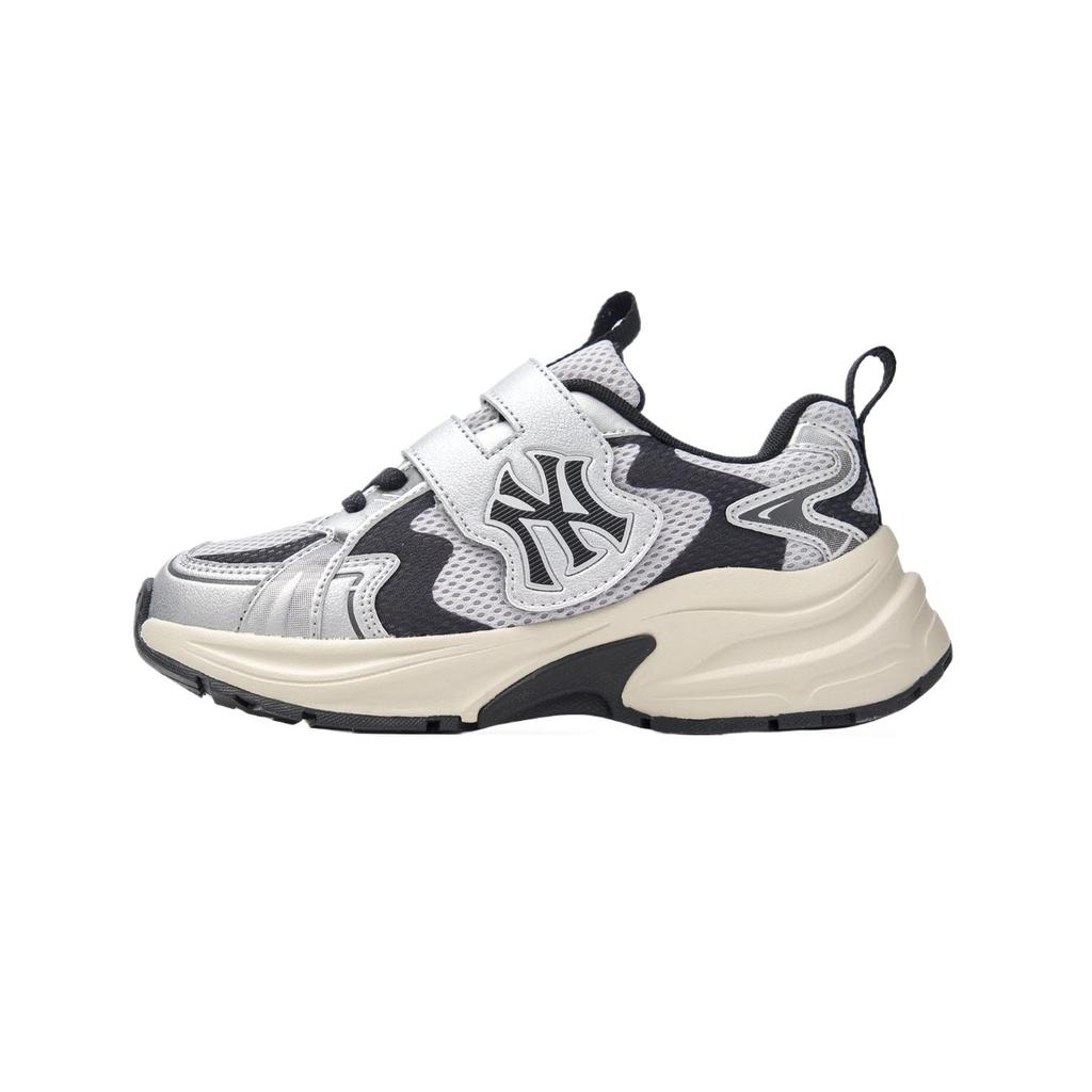 MLB Polyester New York Yankees Fashion Simple Comfortable Aesthetic Low-Top Kids Running Shoes Kids sneaker Silver 7ASHCB05N-50SID