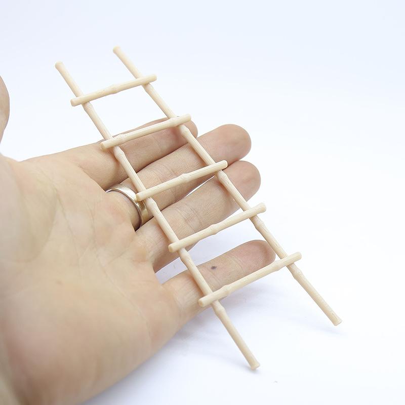 1:12 Scale Dollhouse Simulated Bamboo Ladder Model Micro Landscape Small Ornament Diy Home Decoration Accessories