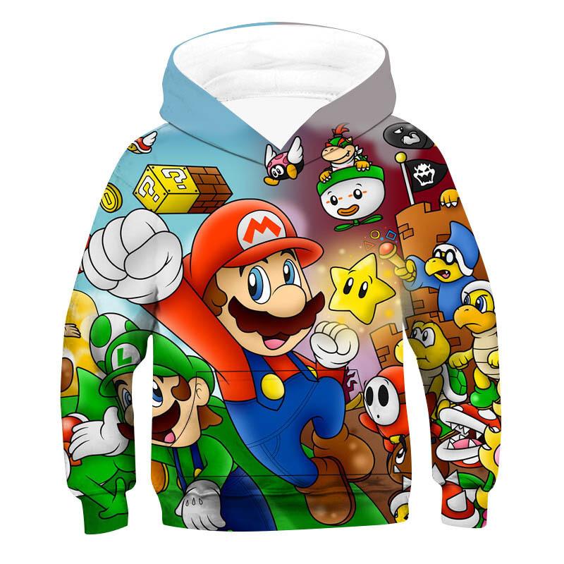 Super Mario Brothers Mario Children's Versatile Sweater Cosplay Spring and Autumn Anime Hoodie Jacket Men