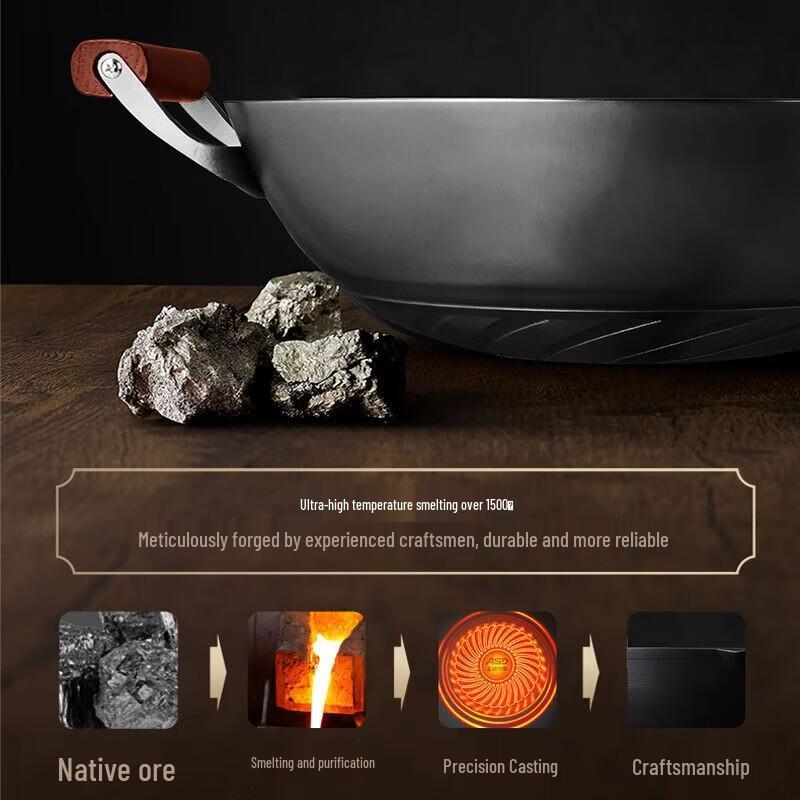 ASD High-Purity Cast Iron Wok