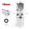 Diesel Injector Fuel Line Socket Wrench 10Mm-19Mm Open Oil Pipe Removal Sleeve Union Nut Socket Adapter Hand Tool