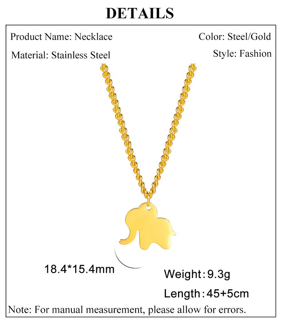 Cazador 2026 Elephant Mother Daughter Pendant Necklace for Women Cute Animal Neck Chain Stainless Steel Jewelry Gift Wholesale
