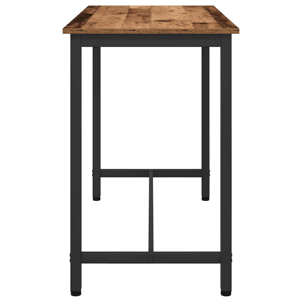 Vintage Wood Table 100 X 50 X 76.5 Cm Engineered Wood and Steel