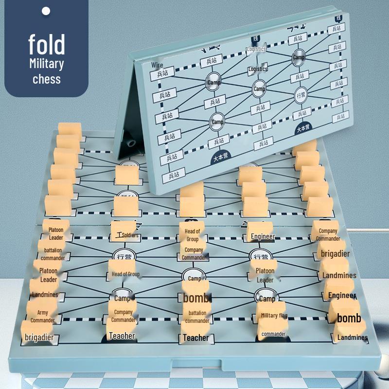 Five-in-a-Row Folding Educational Board Game for Kids: Tabletop Chess, Checkers, Flying Chess, and Go.