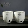 Jade Porcelain Kung Fu Teacups 2 Pcs Set, Creative Pattern Tea Espresso Wine Cups, Household Ceramic Teaware, Drinkware