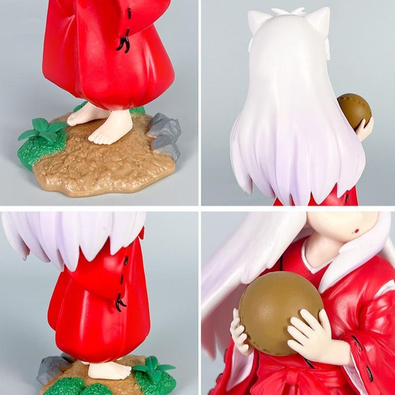 16cm Gk Childhood Sesshoumaru Anime Figures Inuyasha Stand Kawaii Look Back Model Desktop Decoration Children Toy Christmas Gift Kid Friendly