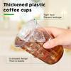 50 Sets Clear Plastic Cups with Lids and Straws, Disposable Iced Coffee Cups Clear Drinking Cups for Cold Drinks, Juice, Smoothie, Clear PET Cup for