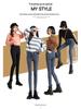 Jeans skinny taille haute doublés polaire pour femme Hiver 2025