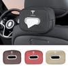 Auto-Taschentücherbox-Halter für Model S X Y Juniper 3 Highland Leder Mittelkonsolen-Armlehne Serviettenbox Sonnenblenden-Taschentuchbox