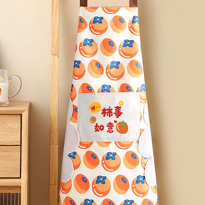 Womens Apron Kitchen Waterproof Oil Resistant Poucheds Cottons Baking Linen