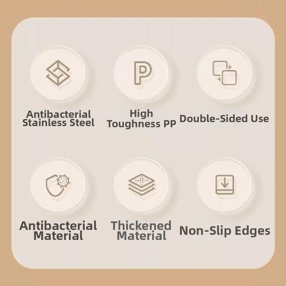 Anti-Mold Antibacterial Chopping Board Anti-Slip Stainless Steel Cutting Board  Daily Cooking