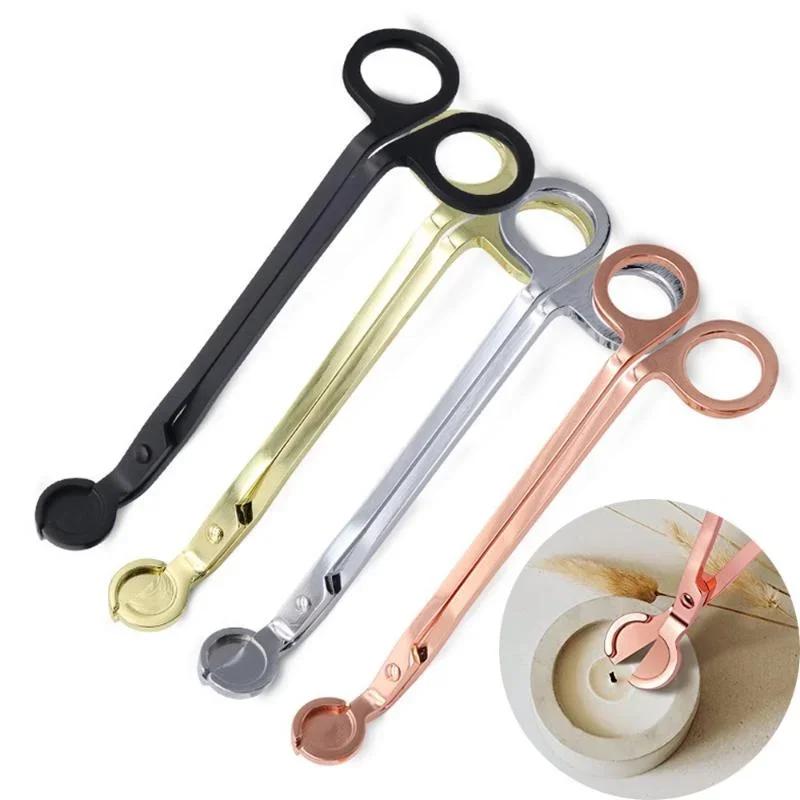 Household Tools 18cm Candle Wick Trimmer Stainless Steel Trim Wick Cutter Round Head Candle Core Shears Candles Accessories