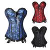 Boned Waist Corset Sexy Women Lace Up Corset Boned Waist Floral Women Tops Brocade Overbust Corset Female Slimming