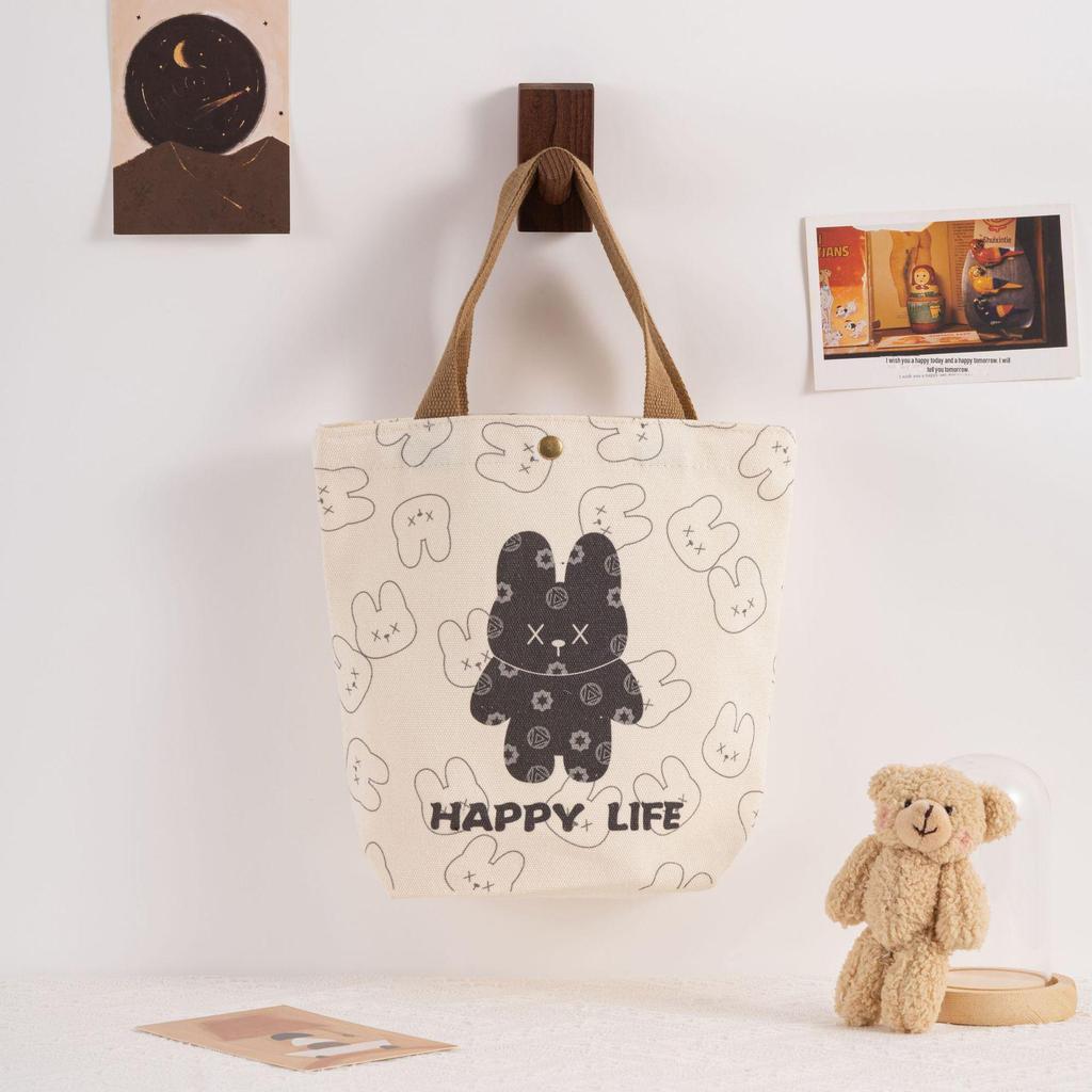 Luxuriöse Tragetasche aus Canvas mit Cartoon-Motiv – großes Fassungsvermögen, Geburtstagsgeschenk für Babys und Kinder