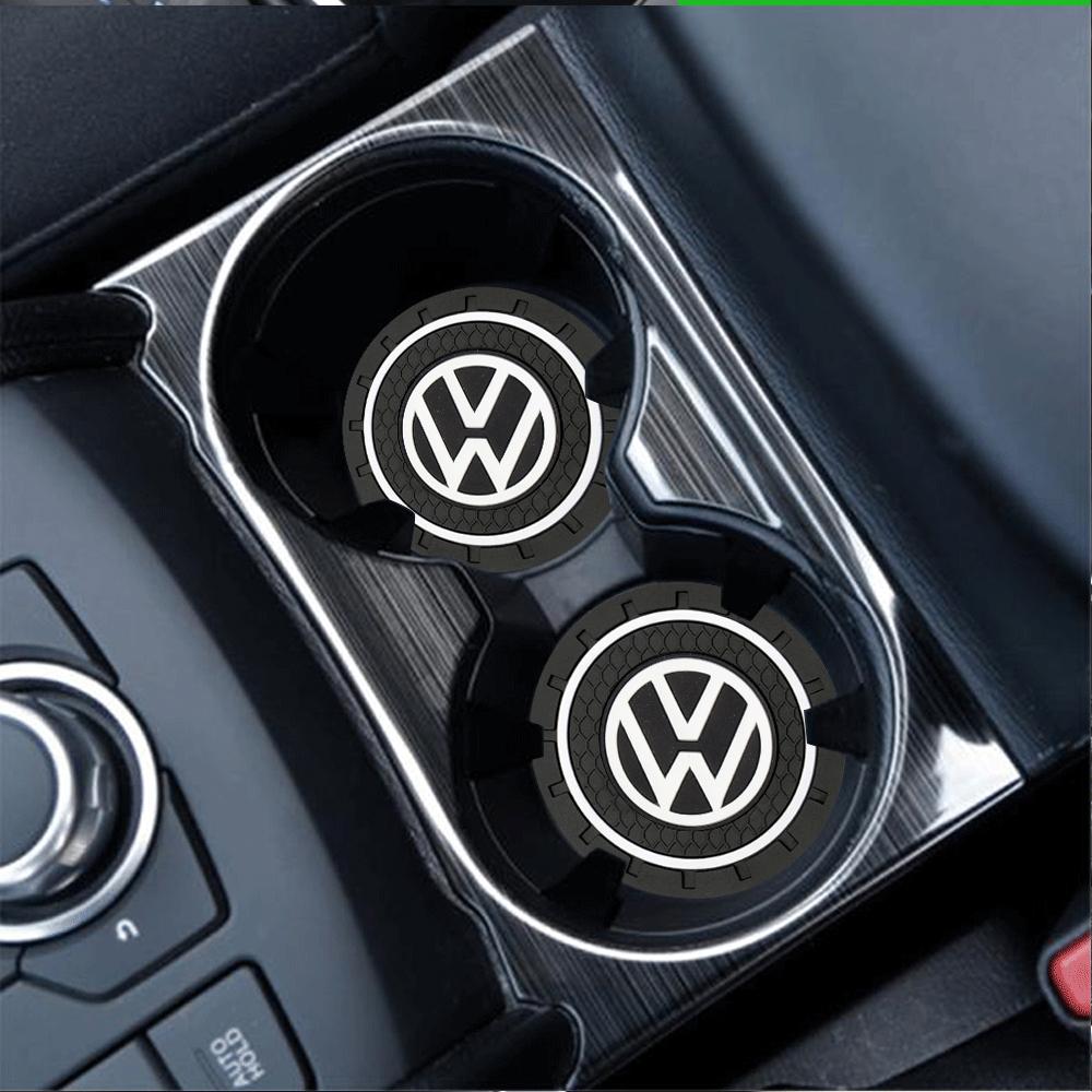 For VOLKSWAGEN VW 1/2Pcs Car Anti-Slip Silicone Coaster Auto Interior Water Cup Pads For Volkswagen Vw Tiguan Jetta Mk6 Scirocco