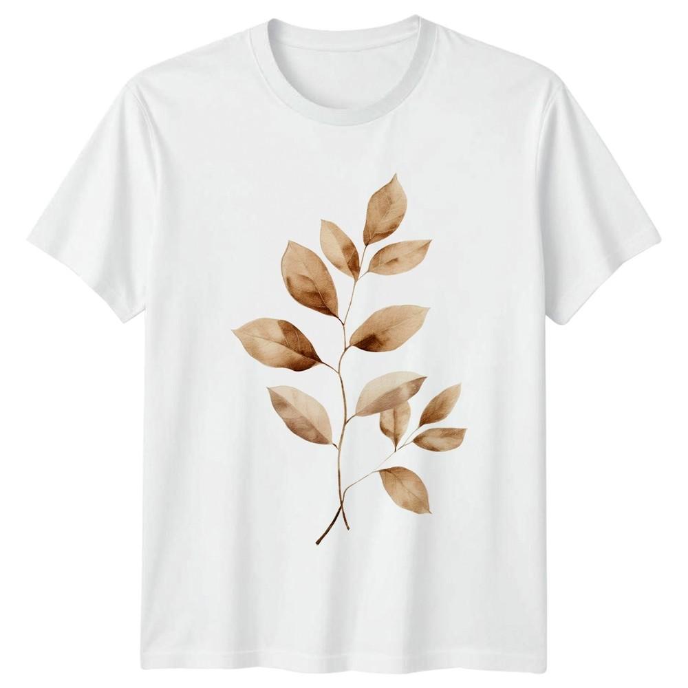 Autumn Watercolor Leaves Botanical Art TShirt Foliage Gift For Him And Her S