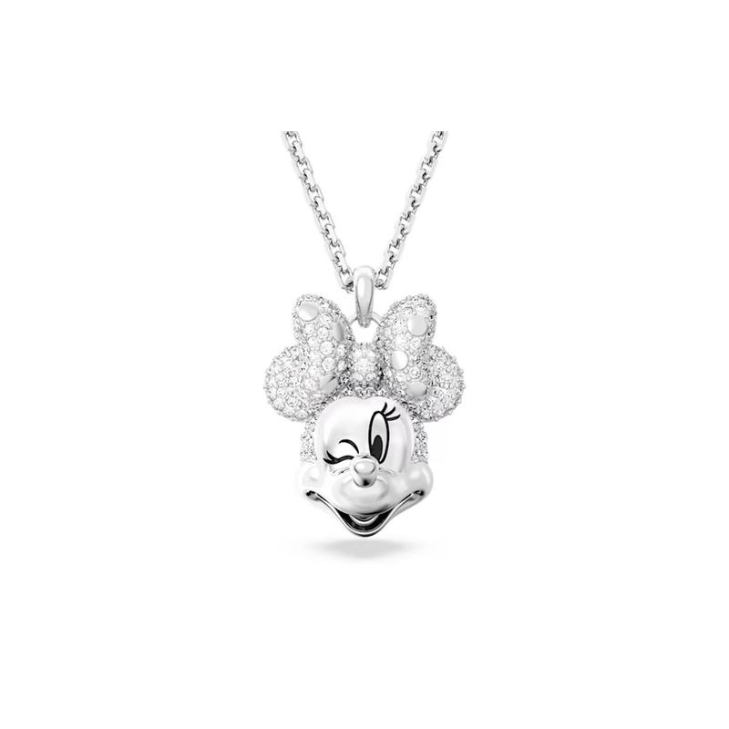 Swarovski Disney100 Minnie Mouse Pendant Minnie Crystal Necklace Women s Silver 5667612 серебряный