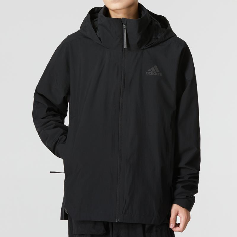 Adidas Traveer Woven Casual Jacket With Logo Stripes Men Jackets Black HG6016