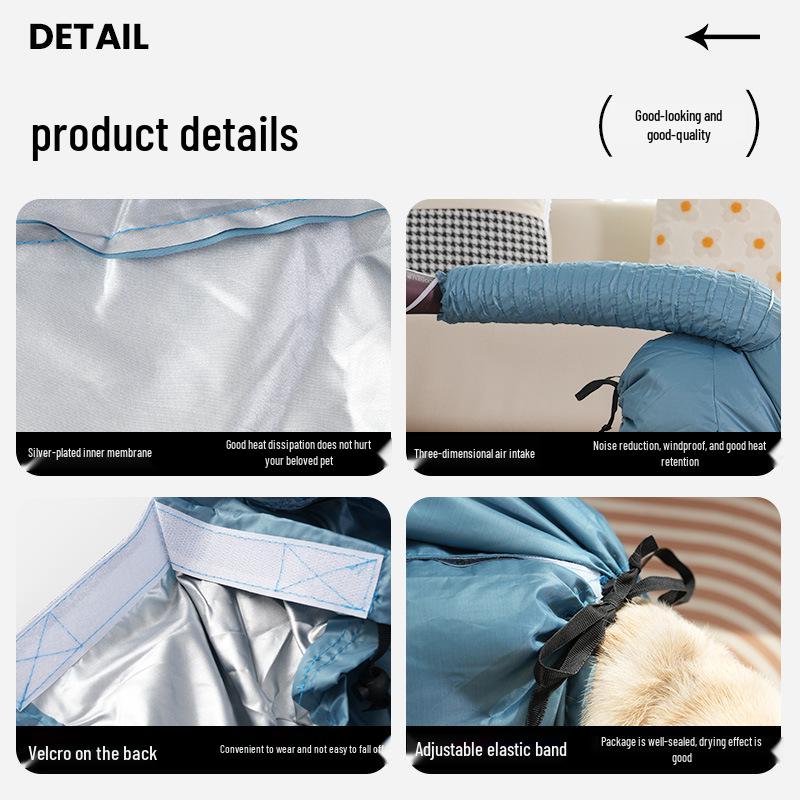 Teddy Corgi Pet Hair Dryer Box - Automatic Silent Drying Bag for Cats & Dogs