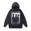 European And American High Street Retro Washed Doberman Digital Direct Injection Printing Pullover Hoodie Loose Hooded Sweater Men