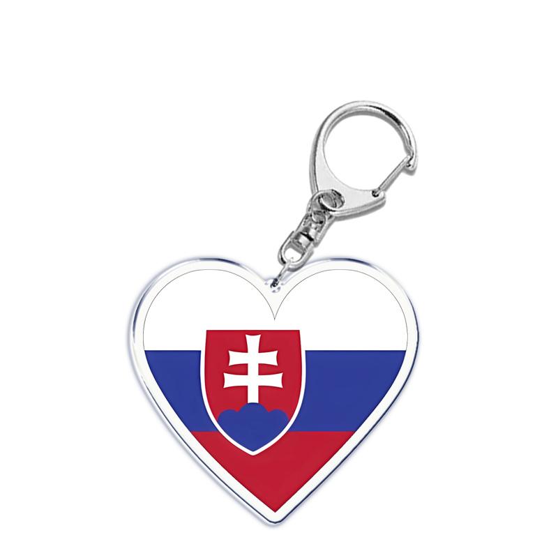 France Scotland Germany Country Love Heart Keychains Ring for Accessories Bag Pendant Key Chain Llaveros Ewelry Fans Gifts