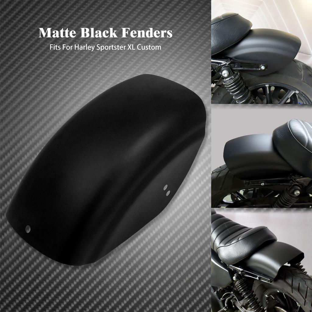 Motorrad Glanz Schwarz Kurze Flache Kotflügel Hinten Kotflügel Bobber Cafe Racer Kotflügel Abdeckung Für Harley Sportster XL883 XL1200