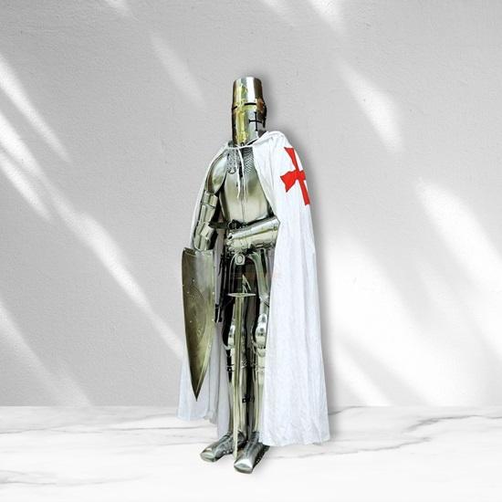 Mittelalterlicher tragbarer vollständiger Rüstungsanzug, Kreuzritter-Kampf, komplette Körperrüstung, Ritter-Halloween-Cosplay