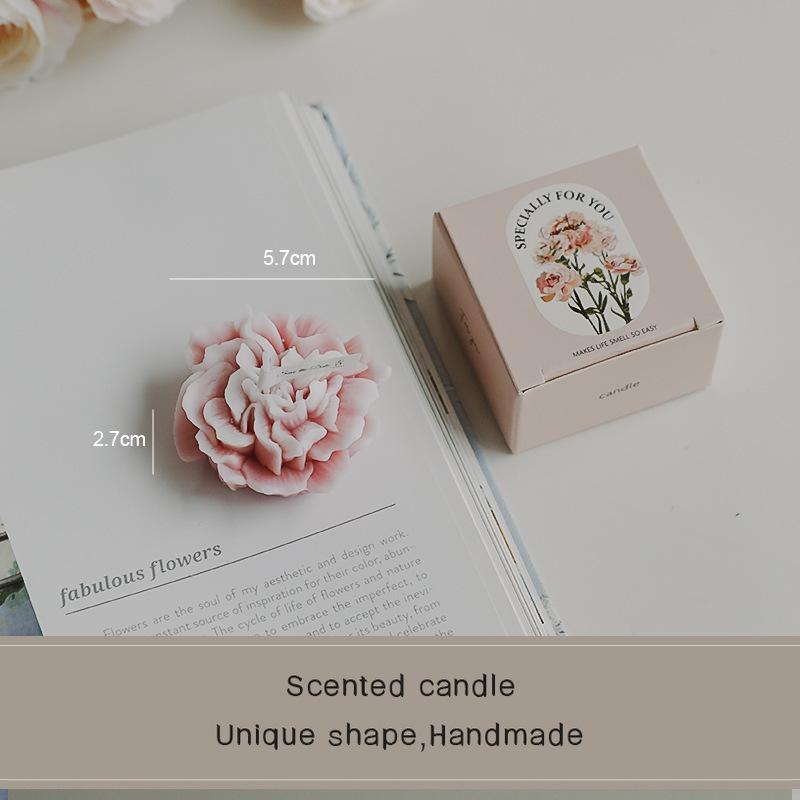 Carnation scented candle handmade fragrance gift Teachers' Day souvenir fragrance simulation flower modeling wax