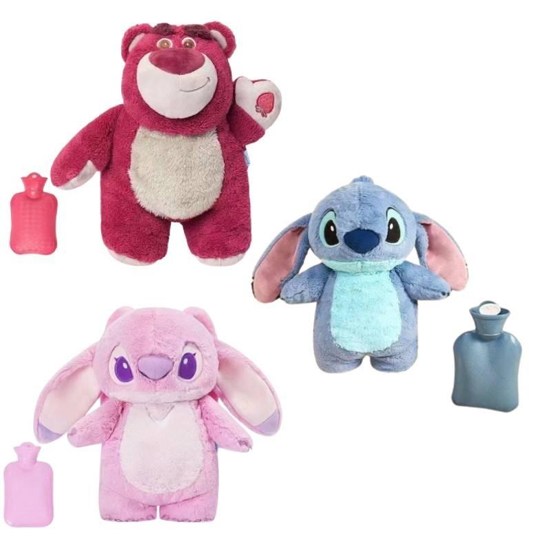 Cute Stitch Water Bag Plush Toy For Warm Hands Adorable Cartoon Style Gift Idea For Girls