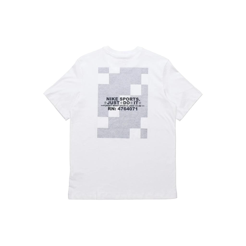 Nike T Shirts Men's White Crew Neck Moderate Straight Fit (Unisex) T-Shirts CQ5347 101