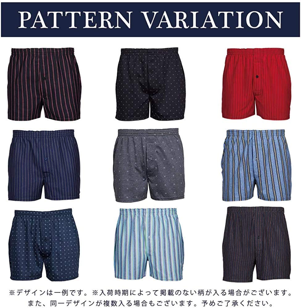 Y's factory Men's Knit Trunks, Set of 3 or 4, Button-Front, Checkered or Printed, Breathable, Moisture-Wicking, Quick-Drying, [Random 3-Piece Set, Siz