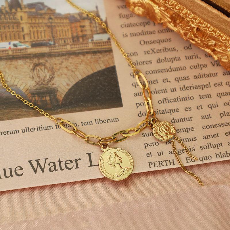 Round Brand Queen Bracelet Wind Niche Design High-End Bracelet Women'S 18K Gold