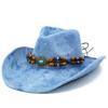 Retro Western Cowboy Hat European and American Big Edge Curled Sun Hat Outdoor Sunscreen Top Hat Tibetan Personality Jazz Hat