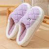 Autumn and Winter Cotton Slippers Women's Indoor Home Silent Non-slip Velvet Warm Slippers Couple Cartoon Bear Cotton Drag Men