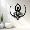 Lotus Zen Metal Wall Art Vintage Iron Openwork Meditation Decor Buddhist Inspired Gift for Yoga Studio