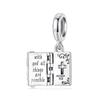 WOSTU 100% Real 925 Sterling Silver Cross Charm Zircon Bead Crosses Pendant Fit Original Bracelet DIY Necklace Religion Jewelry