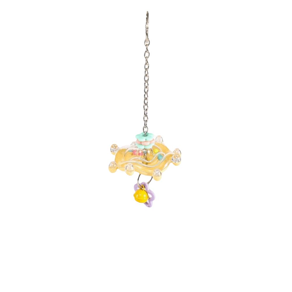 

Rotating Hanging Foraging Ball Plastic Parrots Chew Swing Pet Entertainment жовтий