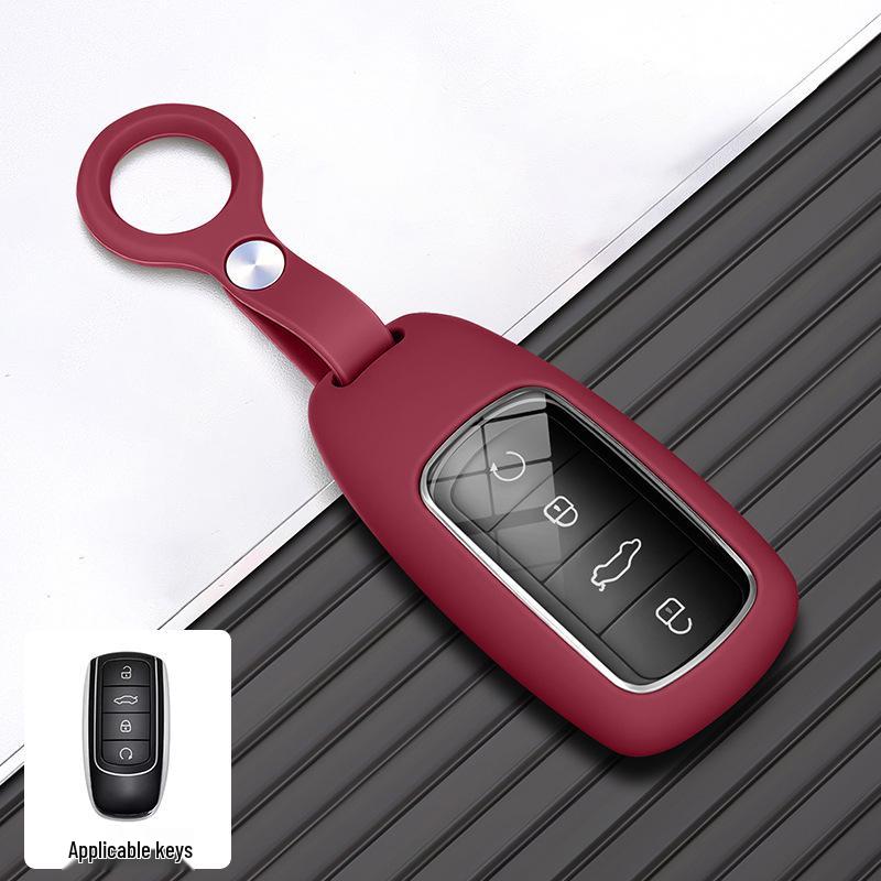 Universal Full-Coverage Scratch-Resistant Silicone Car Key Cover for Men and Women