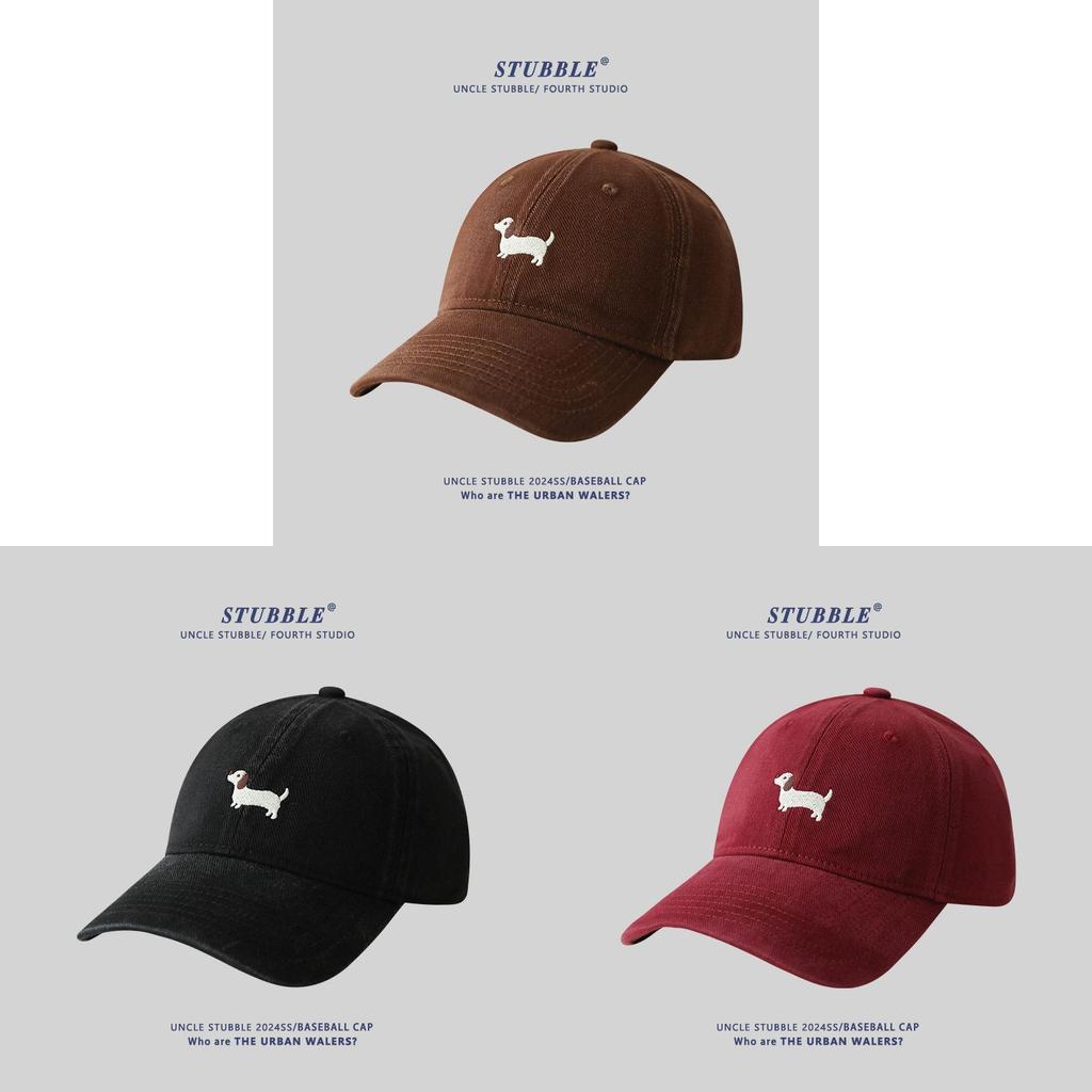 Original Design Corgi Embroidered Baseball Cap With Wide Brim For Sun Protection And Breathability