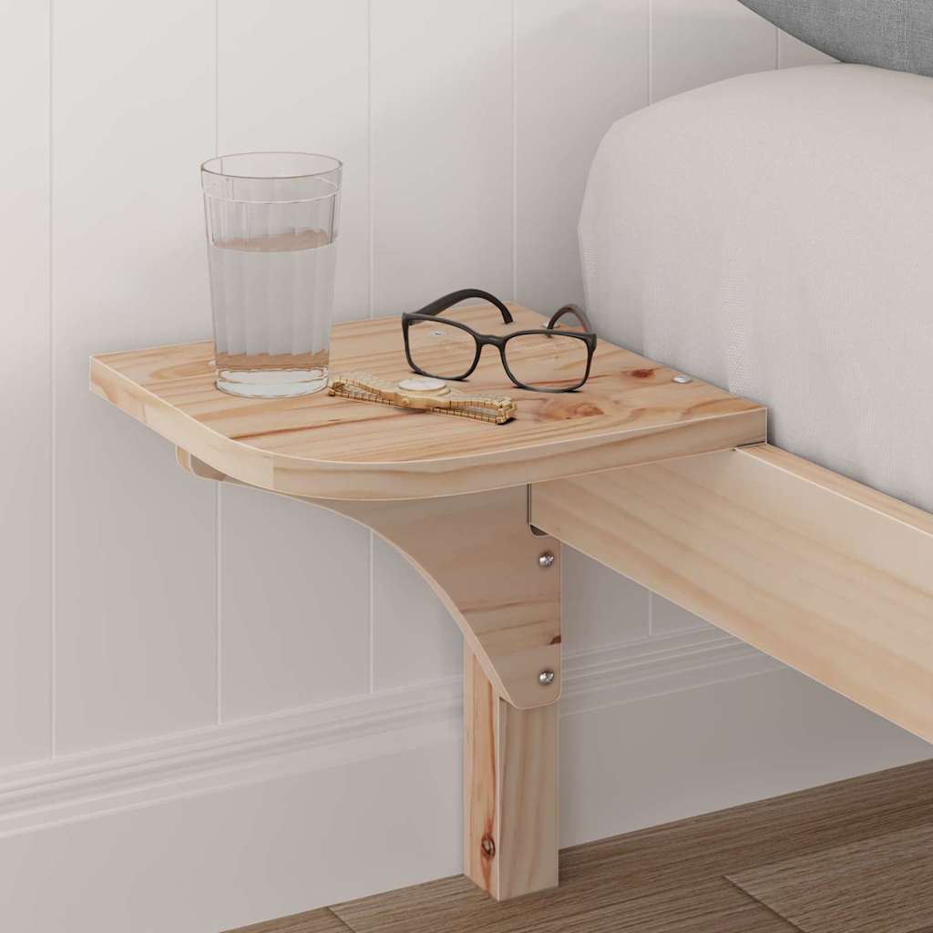 Bed Frame Natural 120 X 190 Cm Solid Pine Wood