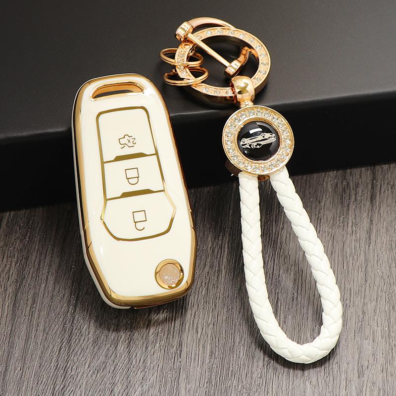 Tpu Flip Car Key Fob Case Cover Shell Fob Keyless Keychain Protector For Ford Ecosport Ranger Everest F-150 F150 F-250 F-350