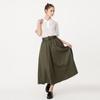 Bunderghost String Flare Long Skirt Khaki