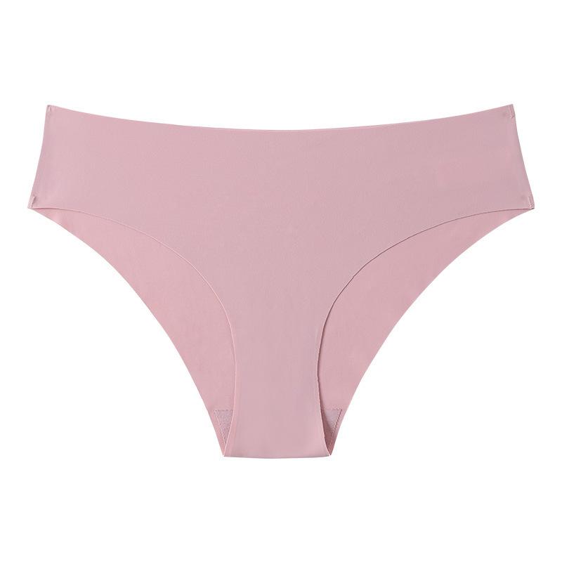 Large Size Knicker Seamless One-piece Underwear for Women Ice Silk Briefs Skin Friendly Low Waist Fitness Sports Panties