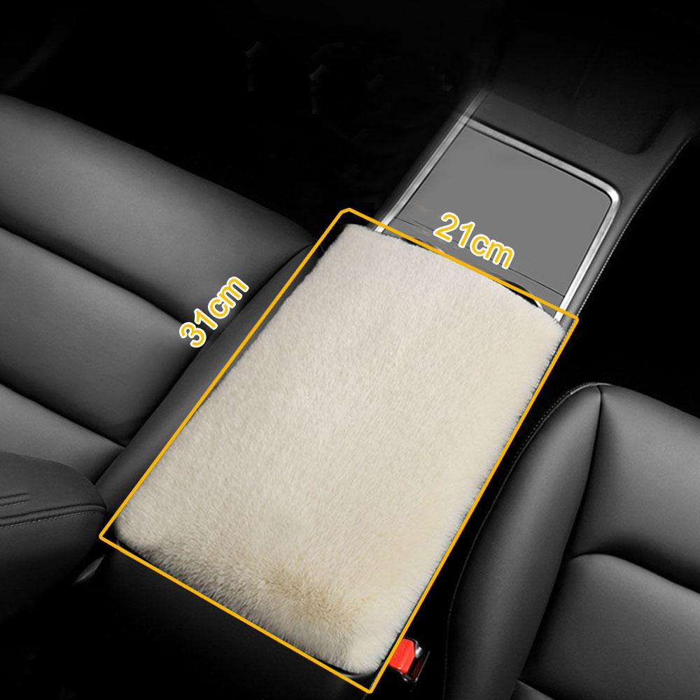Universal Plush Car Armrest Pad Auto Central Console Armrest Box Cover Arm Rest Box Warm Fur Soft Cushion Accessories Fitment