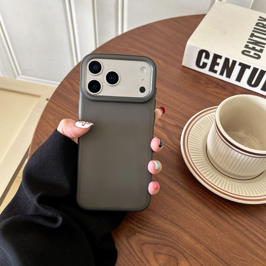 Applicable to iPhone17 Phantom matte mobile phone case Apple 16Pro color transparent TPU anti-drop soft protective case 14 simple