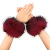 Fluffy Faux Fox Fur Cuffs: Warm Plush Wristbands for Autumn/Winter