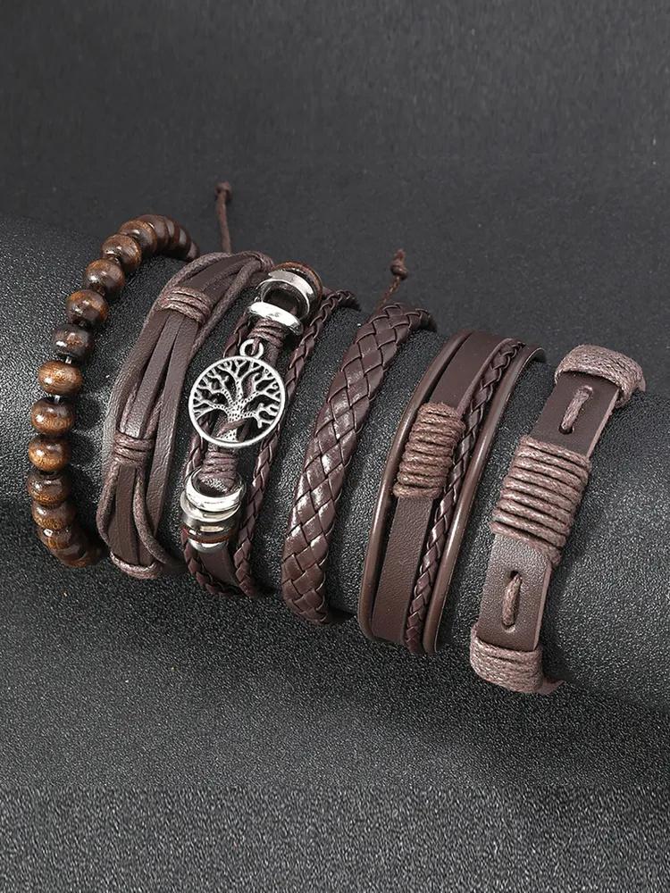 Set di Braccialetti da Uomo da 6 Pezzi
