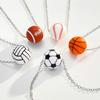 Unique Sports Balls Neckchains Stylish Pendant Necklace for Jewelry Collectors