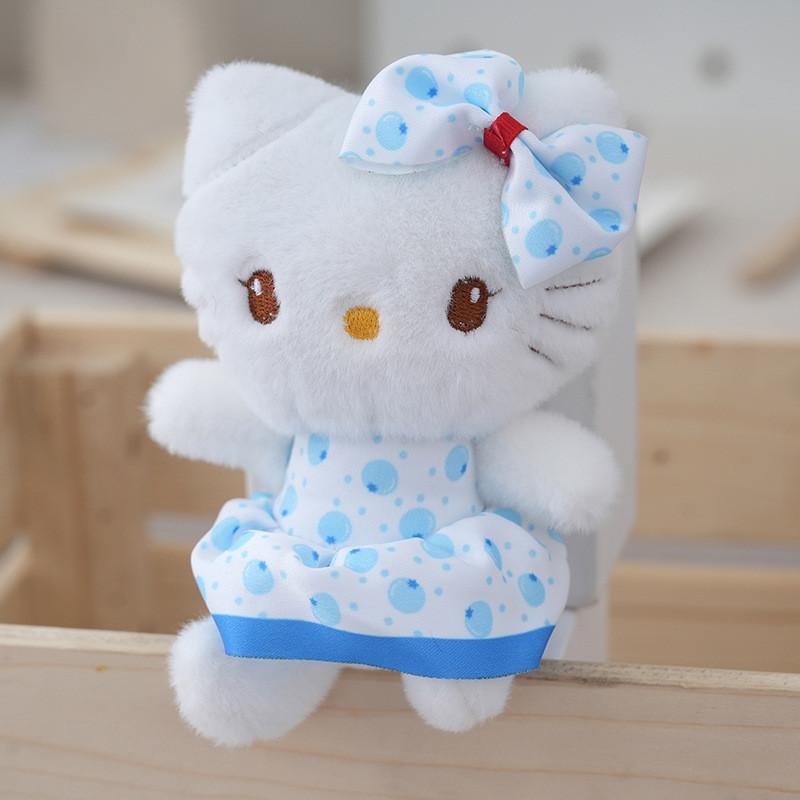 

Adorable Plush Cat Keychain Doll Cute Cartoon Toy Accessory For Girls 13cm Soft And Colorful Blue Flower